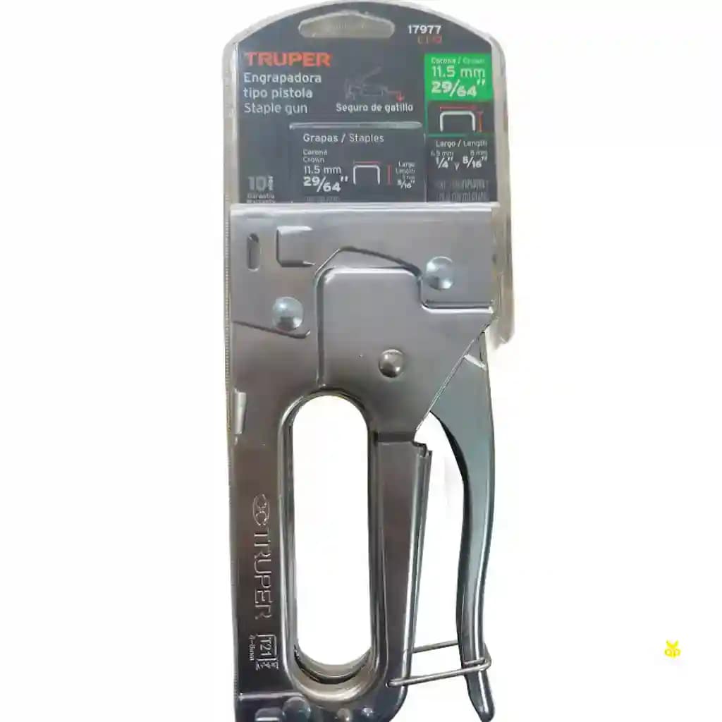 Imagen 1 de Engrapadora Tipo Pistola Truper ET-19 para Trabajo Ligero – Resistente y Segura