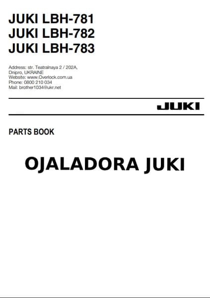 Ojaladora JUKI LBH 780