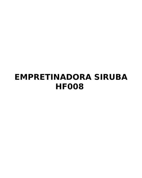 Empretinadora Siruba HF008